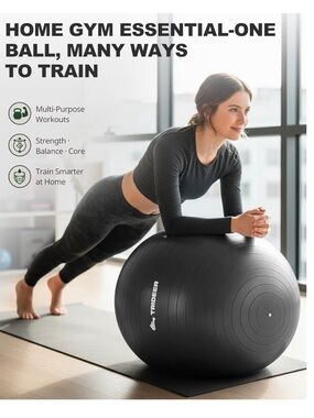 TRIDEER Black Stability Exercise Ball